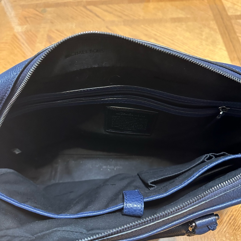 Michael Kors Dark Blue Leather Briefcase - Picture 6 of 6